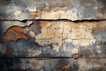 Obraz premium Closeup of weathered cracked paint on a rustic wall