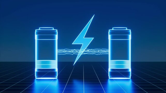 An animation of industrial energy battery,3d rendering