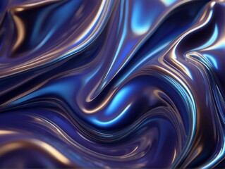 Obraz premium abstract ultraviolet fashion background, holographic foil, iridescent blue texture, liquid petrol surface