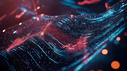 A high-tech interactive smartboard showcasing a dynamic bar chart, pie chart, and line graph, featuring glowing data points and sleek digital lines for enhanced visualization.