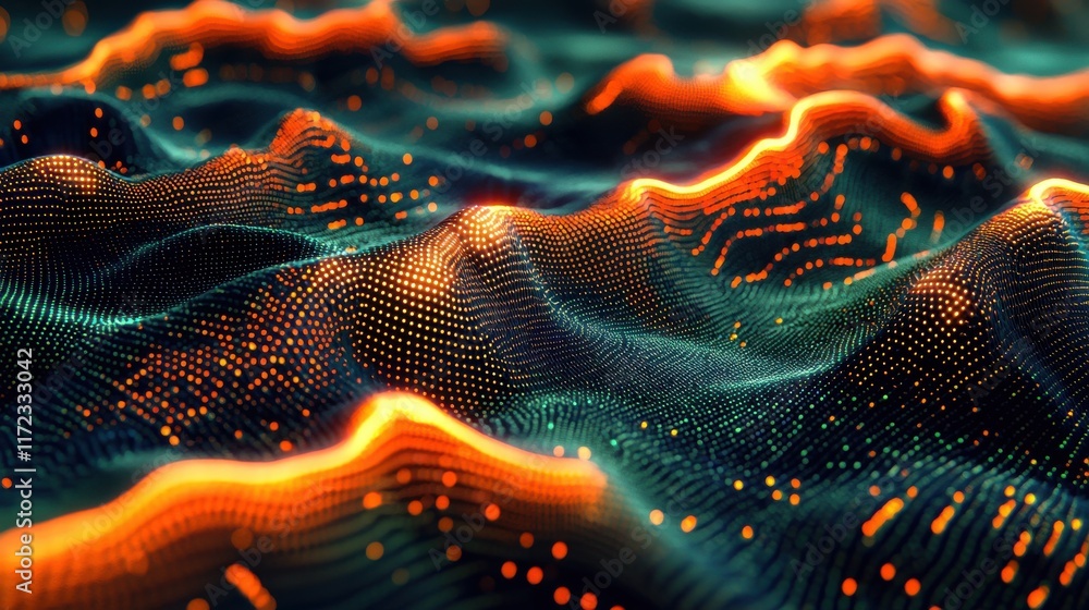Leinwandbilder Visualizing ai algorithms as glowing neural networks a comprehensive exploration of technology's future in digital art