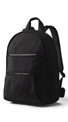 Naklejka premium mockup black school backpack white background