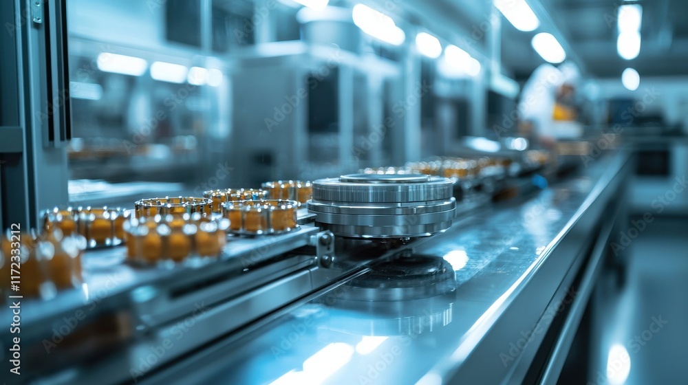 Leinwandbilder automated assembly line revolutionizes high-tech factory standards industrial environment process au