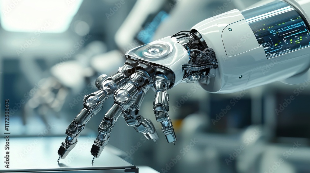 Leinwandbilder Ai-powered surgical robots revolutionizing healthcare in sterile environments a comprehensive analysis of advanced robotics in modern surgery
