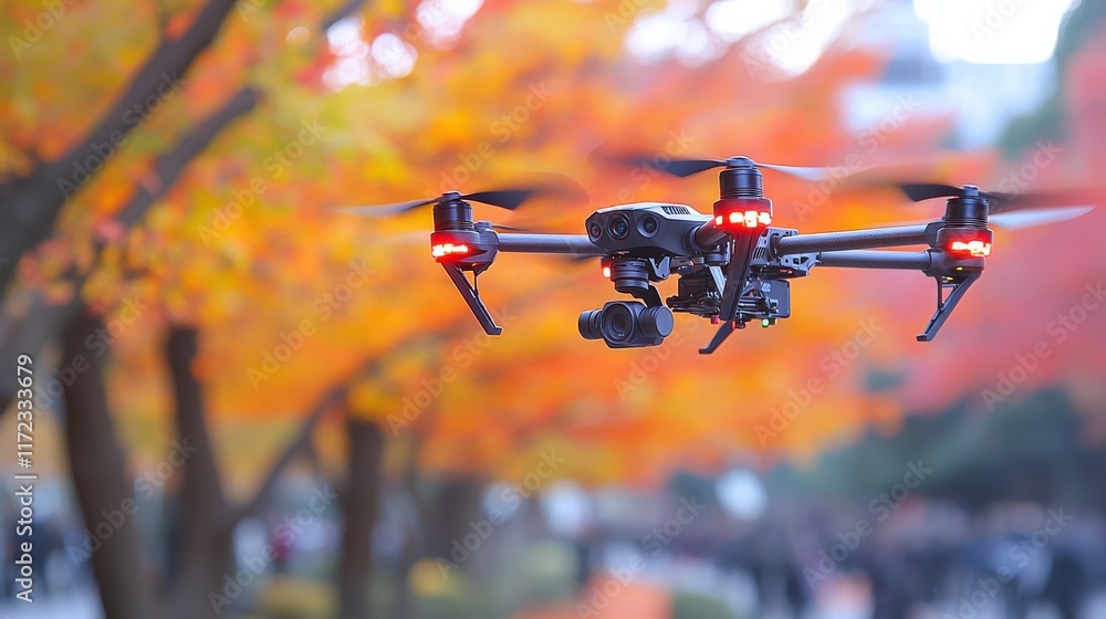 Leinwandbilder enhancing agricultural efficiency with drones and automated irrigation systems in smart farming prac