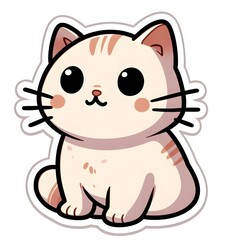 Fototapeta premium Cute Cartoon Cat Sticker Pack