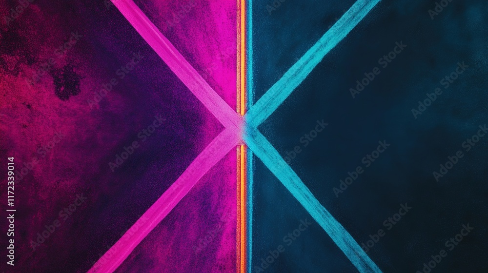 Poster vibrant colorful abstract background with diagonal lines and textures