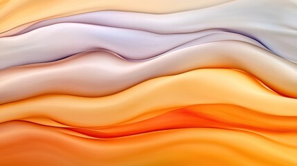 Obraz premium Elegant Waves of Warm Colors in Smooth Abstract Design