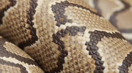 Obraz premium Close-Up of a Snake's Skin: Intricate Patterns and Textures