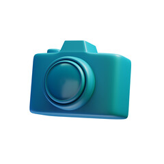 digital camera isolated on white background -  render