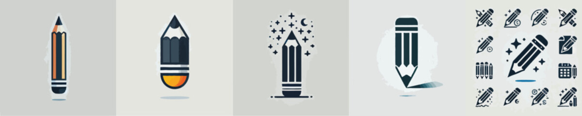 pencil silhouette icon vector