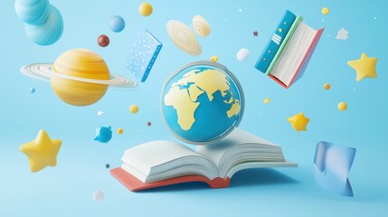 A Journey Through Knowledge: Exploring the Universe and Earth with Open Books and Planets