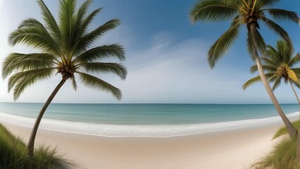 Obraz premium palm tree on the beach