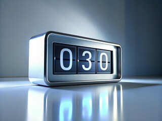 Deadline: Ultra Slow Motion Flip Clock Transitioning from 11:59 to 12:00 - High-Quality 3D Render