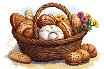 bakery in basket.