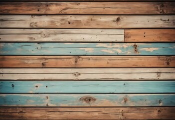 Obraz premium Weathered Wooden Planks Horizontal Pattern Background