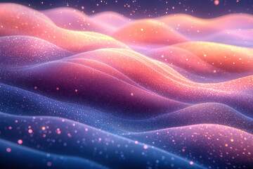 Glowing particle waves flowing in digital space, background particles, for futuristic designs
