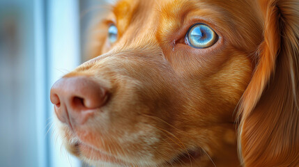 Stunning Blue-Eyed Dog Portrait 