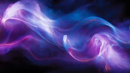 Fototapeta premium Abstract Purple Blue Swirling Nebula Cosmic Dust