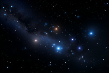 Fototapeta premium Vast galaxy filled with shining stars and nebulae.