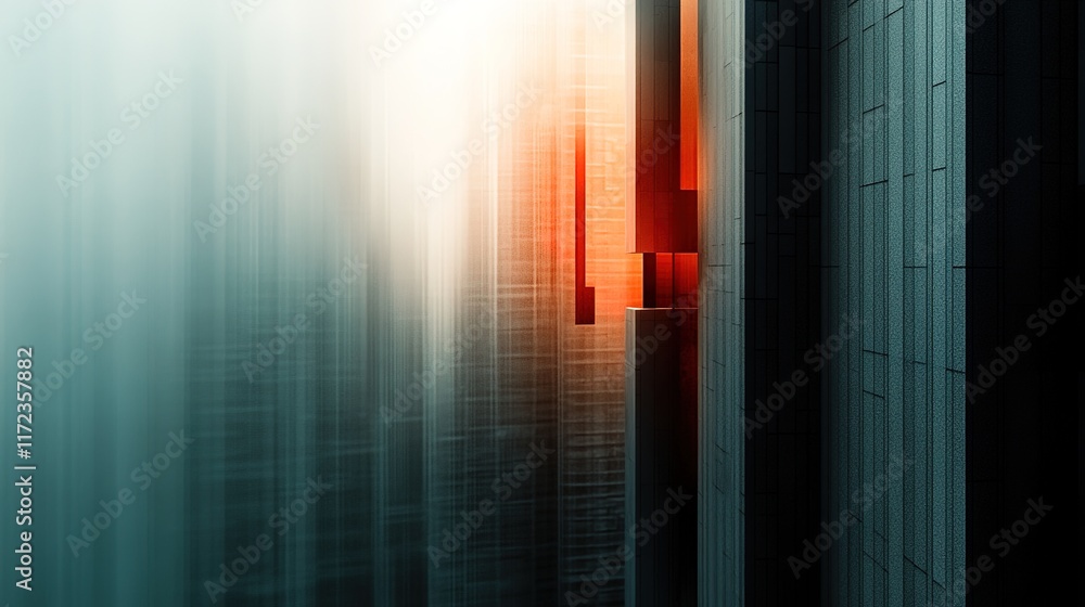 Poster abstract digital artwork with light and texture in urban setting