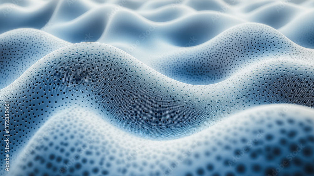 Poster abstract blue waves: a mesmerizing abstract image of rippling blue waves, featuring a subtle texture
