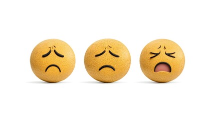 Naklejka premium Expressing emotions through emoji faces digital art online environment colorful design concept