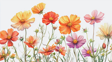 Elegant wedding invitation card background vector. Minimal hand painted watercolor botanical flowers texture template background. Design for wedding, vip cover, poster, rsvp moderncard.Valentine's Day