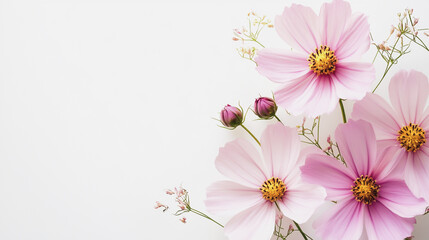 Fototapeta premium Elegant wedding invitation card background vector. Minimal hand painted watercolor botanical flowers texture template background. Design for wedding, vip cover, poster, rsvp moderncard.Valentine's Day