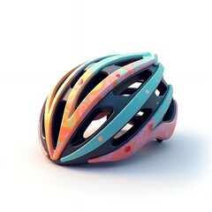 Vibrant Pastel Bicycle Helmet Design