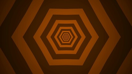 brown hexagon shape zoom out abstract background