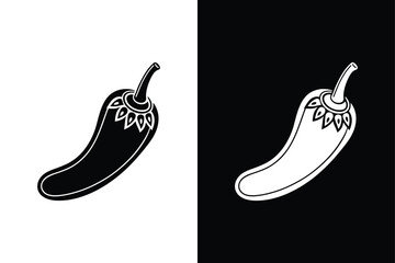Hot & Spicy. Chili Pepper Vector Icons for Food Illustrations