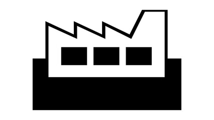 Building symbol icon black color in white background