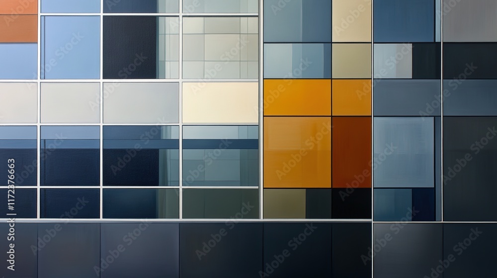 Aufkleber abstract composition of colorful geometric shapes and patterns