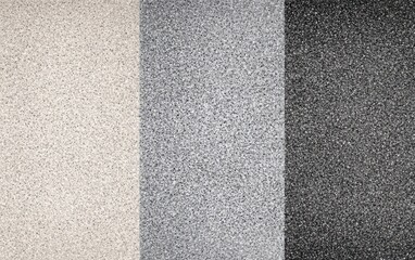 Fototapeta premium A seamless, ultra-fine sand texture in a gradient of three soft grey tones: misty grey, light ash, and soft slate black. 