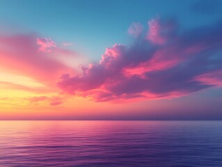 Fototapeta premium Vibrant sunset over calm ocean. (2)