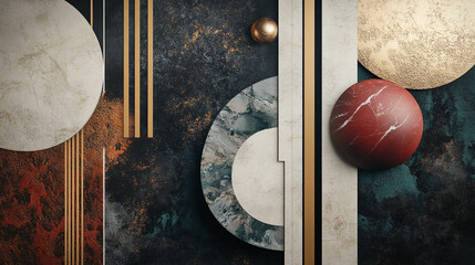 Modern and elegant interior luxury marble design, in a living room table and sofa around the marble pattern design, with a colorful background.