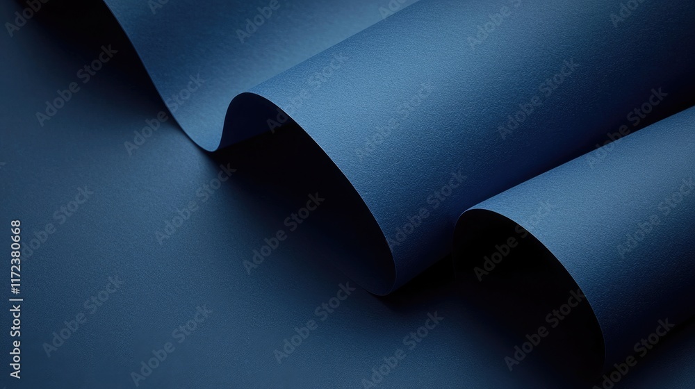 Aufkleber navy blue textured paper background with elegant waves creating depth and contrast for design projec