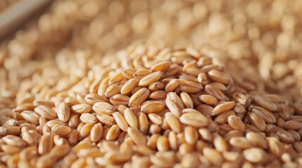 Obraz premium Grain Staple Food Pile for Online Virtual Ordering and Sustainable Agriculture Solutions