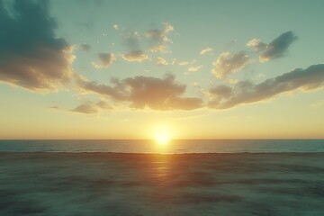 Fototapeta premium Serene sunset over calm ocean. (3)