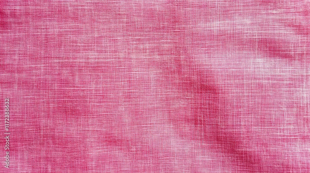 Poster Textured pink fabric background with soft linen appearance and ample space for text overlay or design elements.