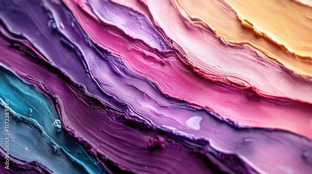 Poster vibrant multi layered abstract background showcasing rich hues and textured paint strokes for artist