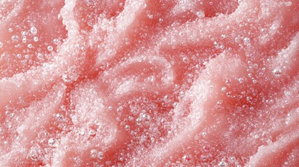 Fototapeta premium Exfoliating body scrub close up featuring bubbles and texture for spa treatments and skin care in a soothing pastel color palette