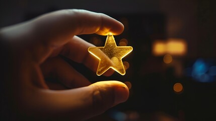 Digital service rating system showing five-star ratings