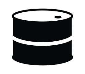 Oil drum, outline, silhouette, vector, illustration, isolated on white background
