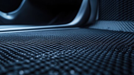 All season black car mat with textured design for enhanced durability and weather protection in vehicles