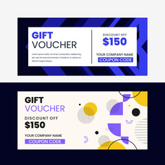 Obraz premium Colorful gift voucher horizontal banners