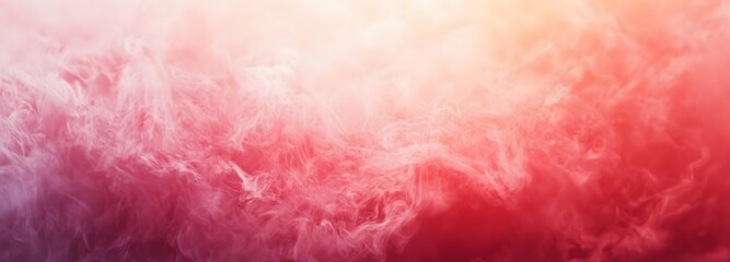 Fototapeta premium A gentle red and pink gradient with a soft-focus heart design, leaving room for text in the middle