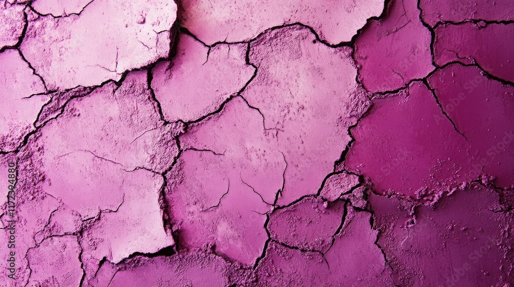 Poster textured pink cracked concrete surface with intricate patterns and vibrant hues perfect for backgrou