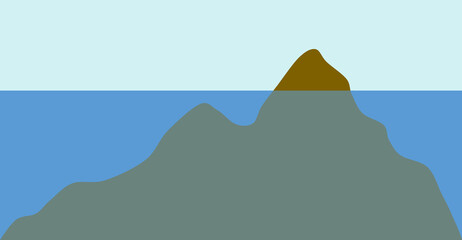 氷山の一角のイラスト © くろねこ